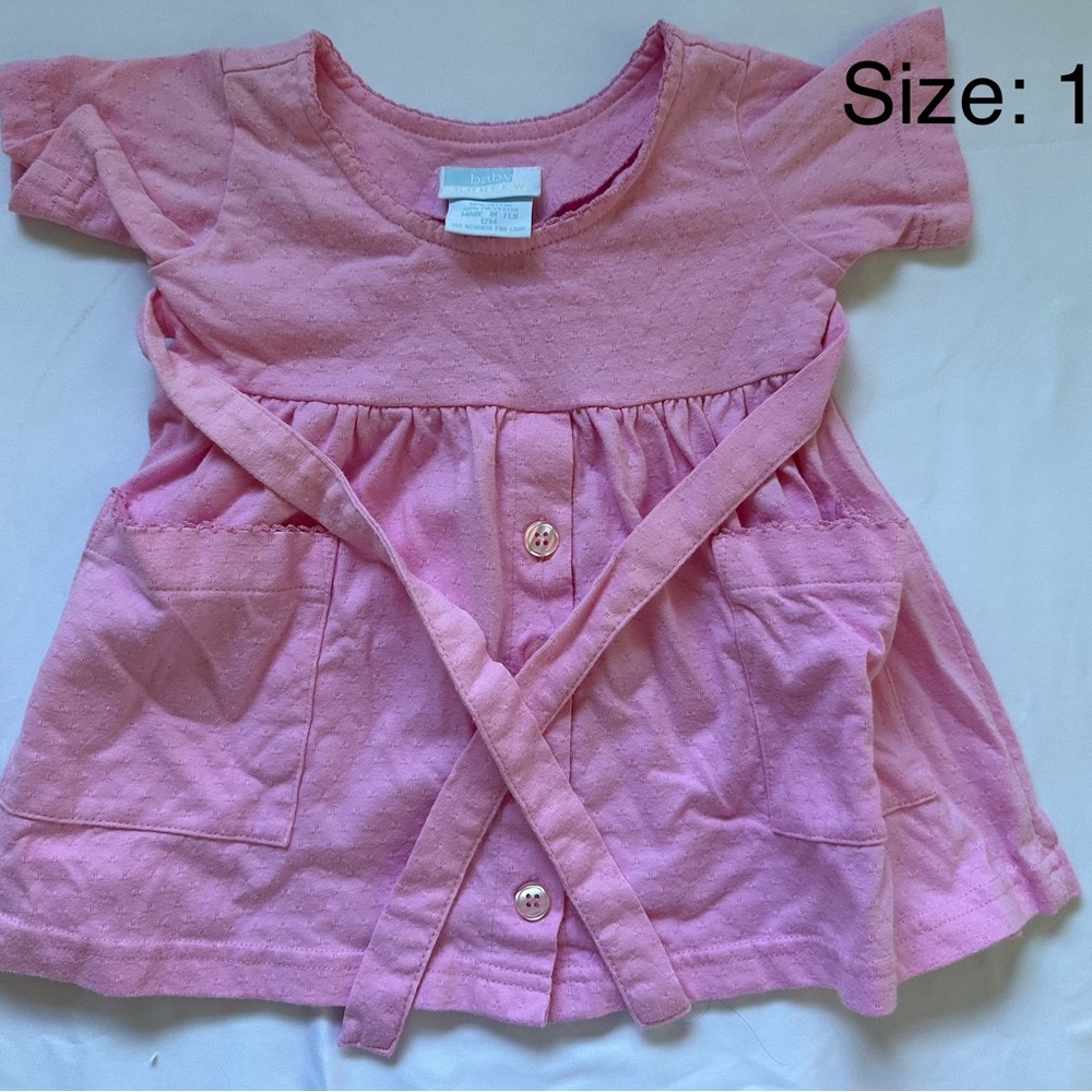 GAP Pink Button Down Shirt with Ruffled Hem
